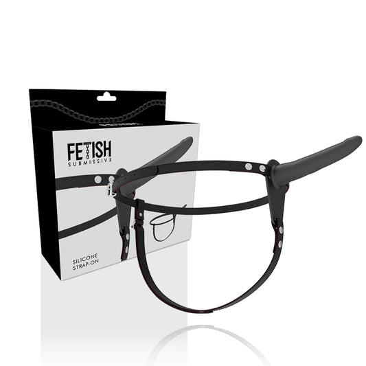 Fetish Submissive Harness silikonowy czarny 15 cm uniwersalny