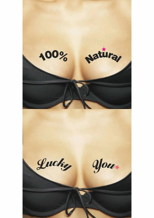 Ta-Ta-Toos Tatuaż Tymczasowy 100% Natural & Lucky You, 2 sztuki