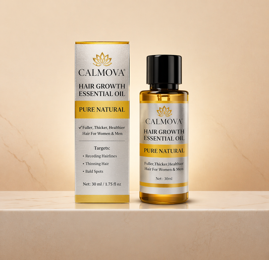 Calmova™ Olejek Wzrostu Włosów – Naturalna Regeneracja i Gęstość.